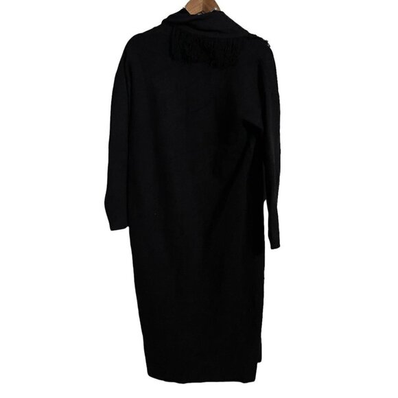 Cupros X INC International Concepts Women NWT Black Fringe Long Line Cardigan XS - Picture 9 of 9